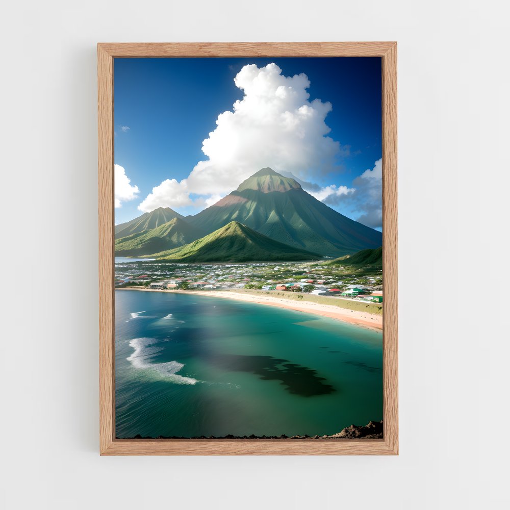 ap-saint kitts and nevis-7 cadre Bois clair