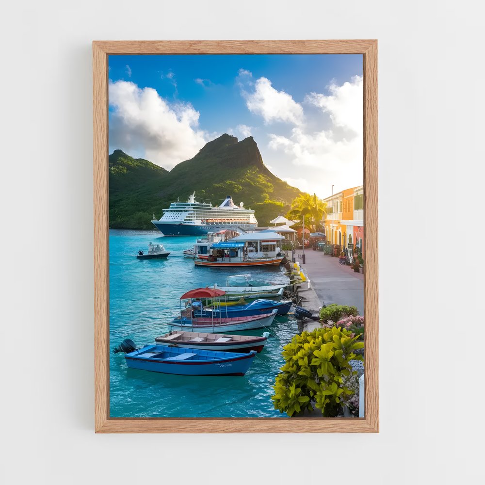 ap-saint vincent and the grenadines-1 cadre Bois clair