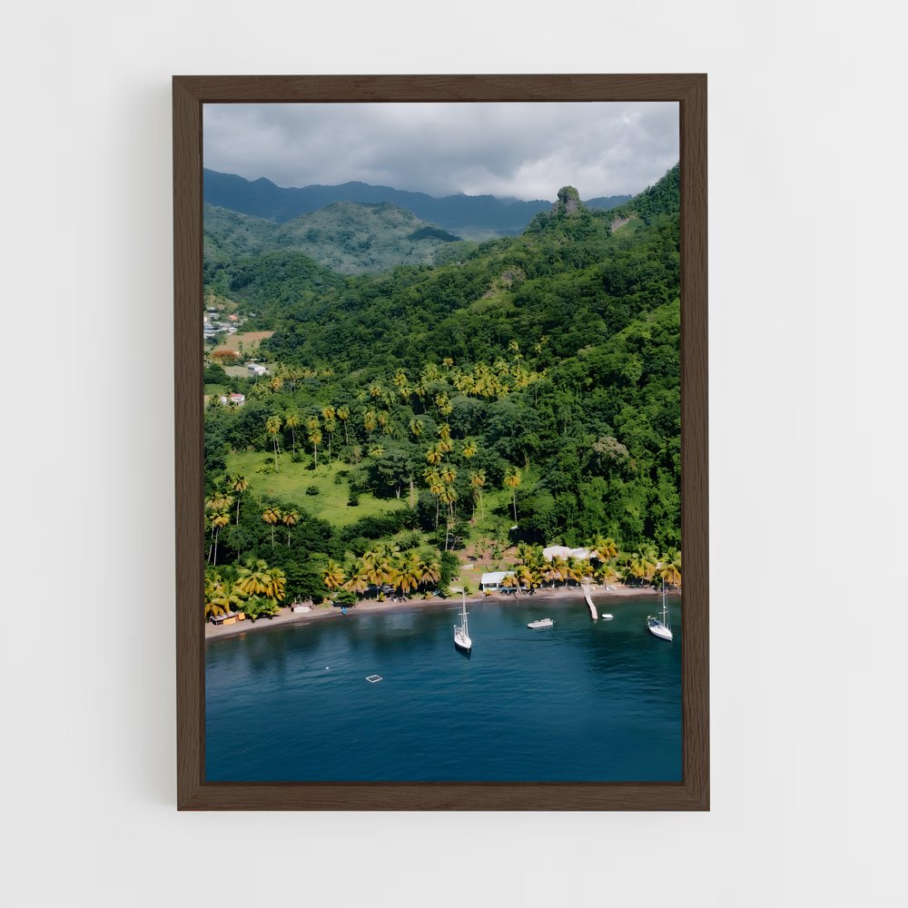 ap-saint vincent and the grenadines-3 cadre Bois foncé