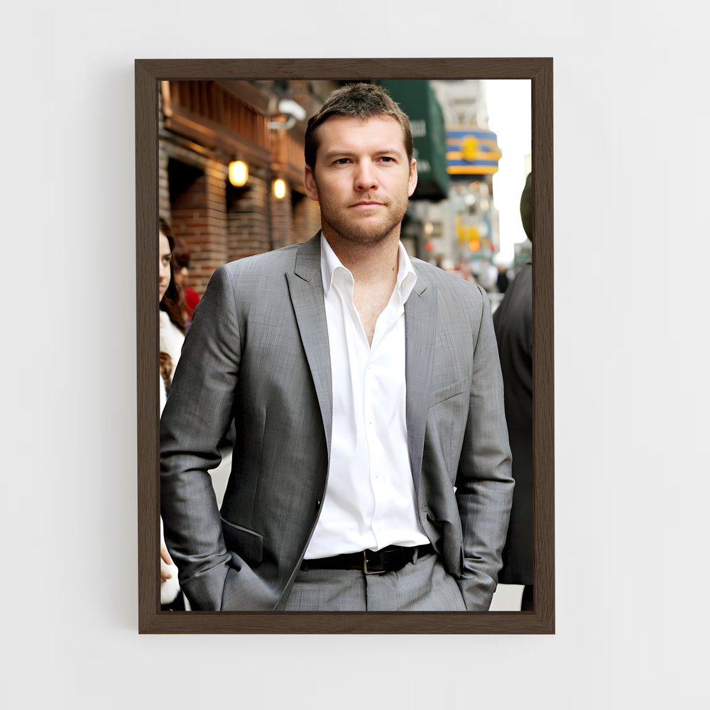 ap-sam worthington-3 cadre Bois foncé