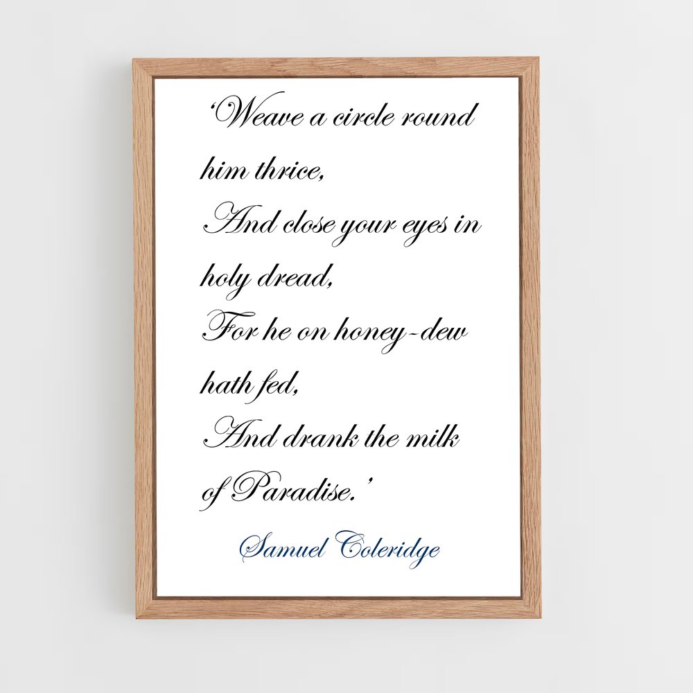 ap-samuel taylor coleridge-3 cadre Bois clair