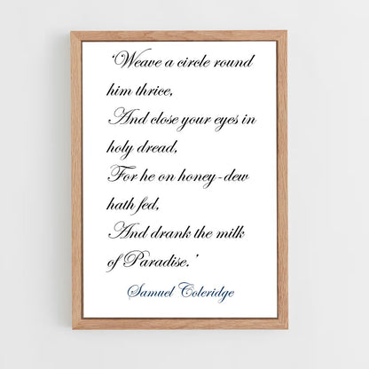 ap-samuel taylor coleridge-3 cadre Bois clair