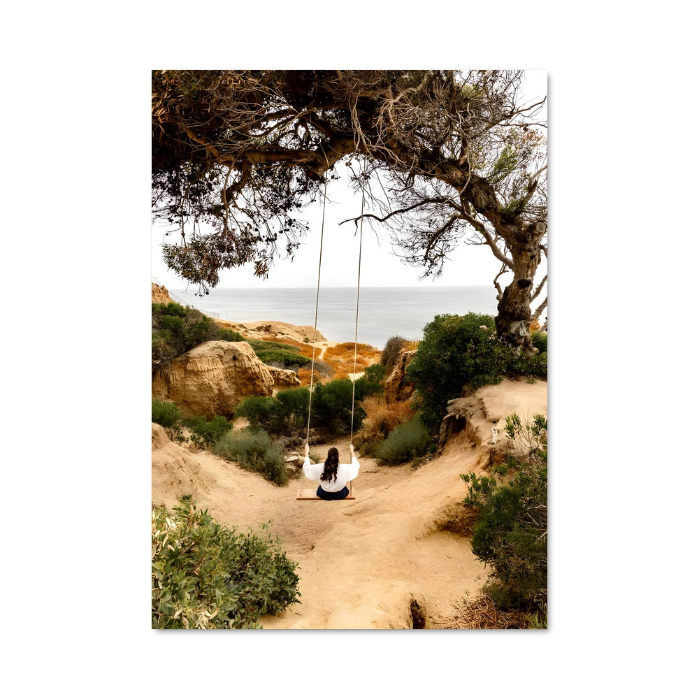 Poster Swinging in the Dunes