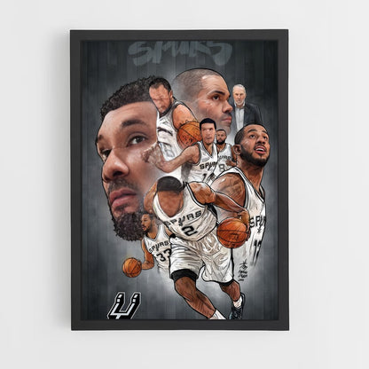 ap-san antonio spurs-2 cadre Noir