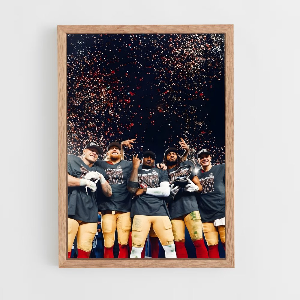 ap-san francisco 49ers-2 cadre Bois clair