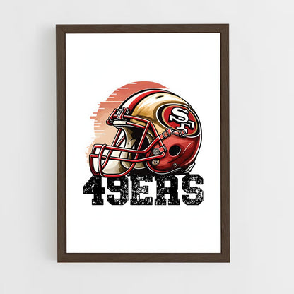 ap-san francisco 49ers-3 cadre Bois foncé