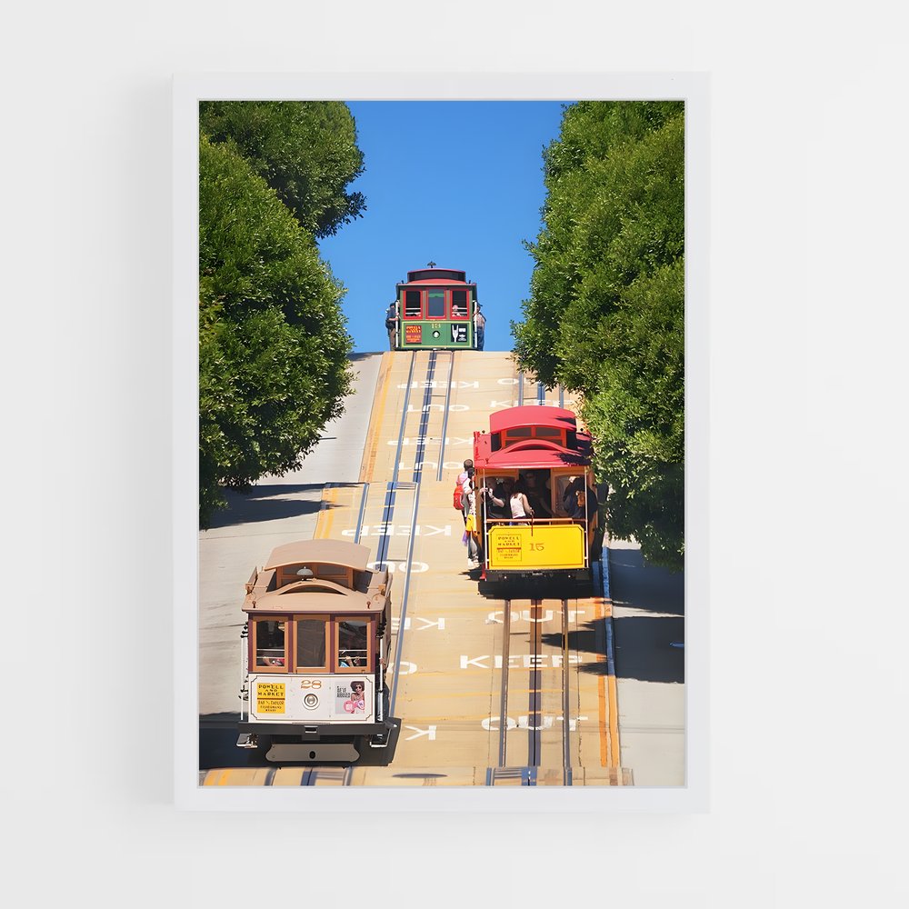ap-san francisco cable car-2 cadre Blanc