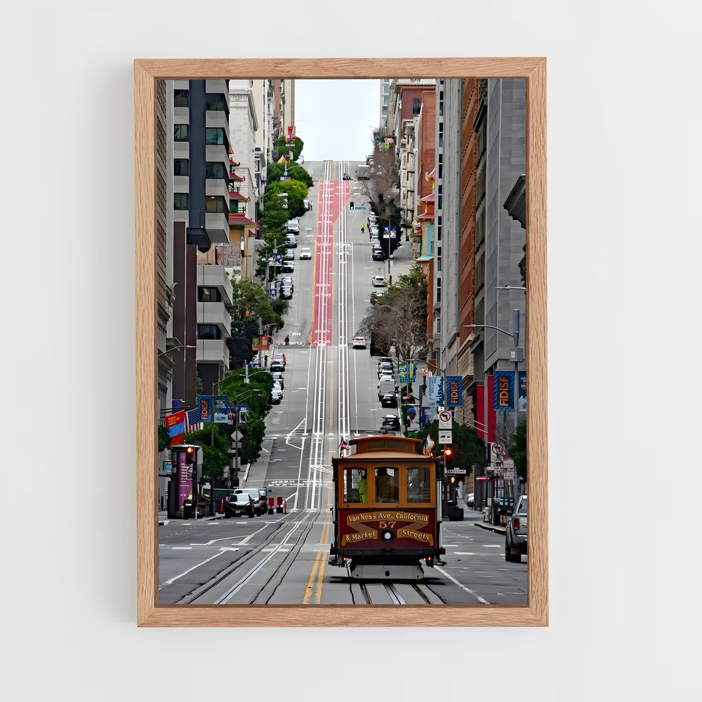 ap-san francisco cable car-3 cadre Bois clair