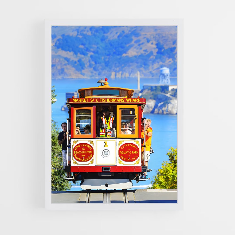 ap-san francisco cable car-5 cadre Blanc