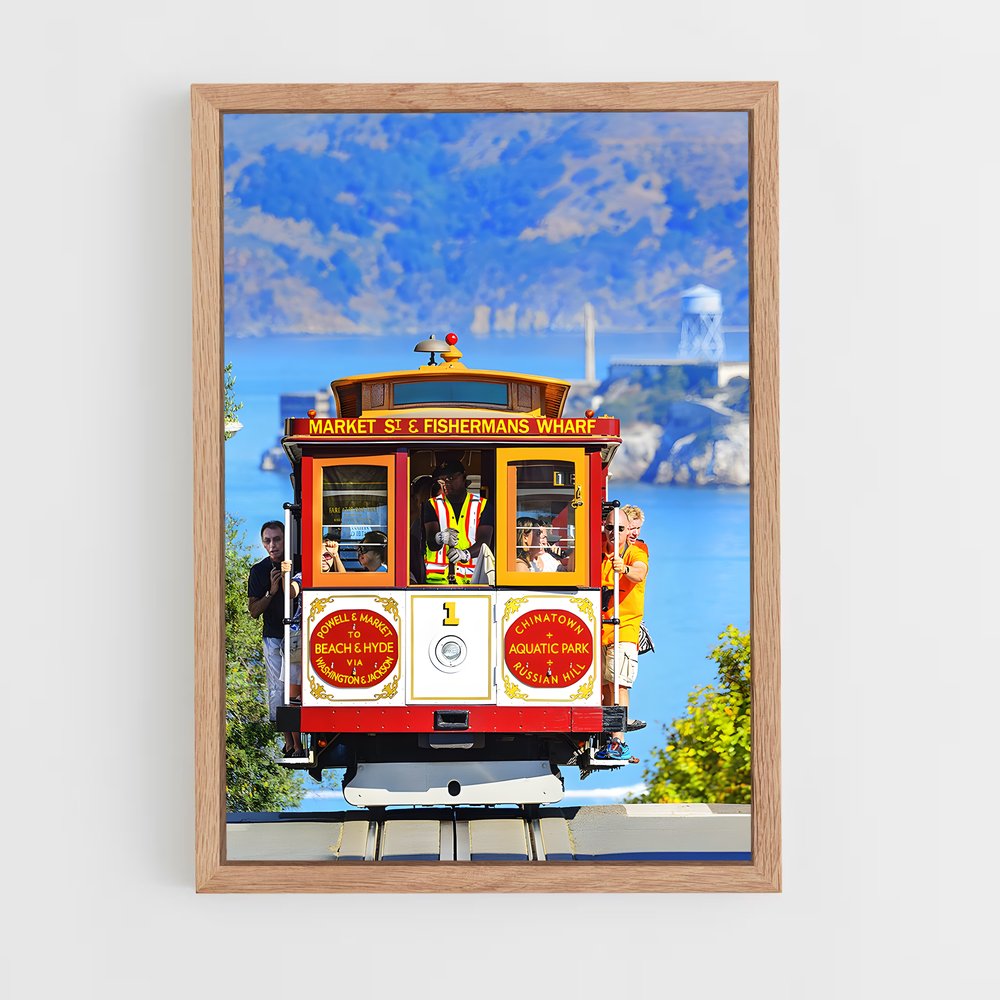 ap-san francisco cable car-5 cadre Bois clair