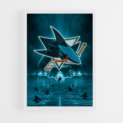 ap-san jose sharks-1 cadre Blanc