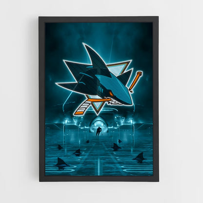 ap-san jose sharks-1 cadre Noir