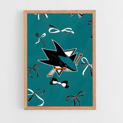 ap-san jose sharks-4 cadre Bois clair