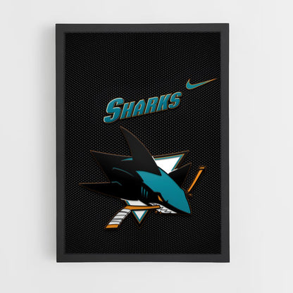 ap-san jose sharks-7 cadre Noir