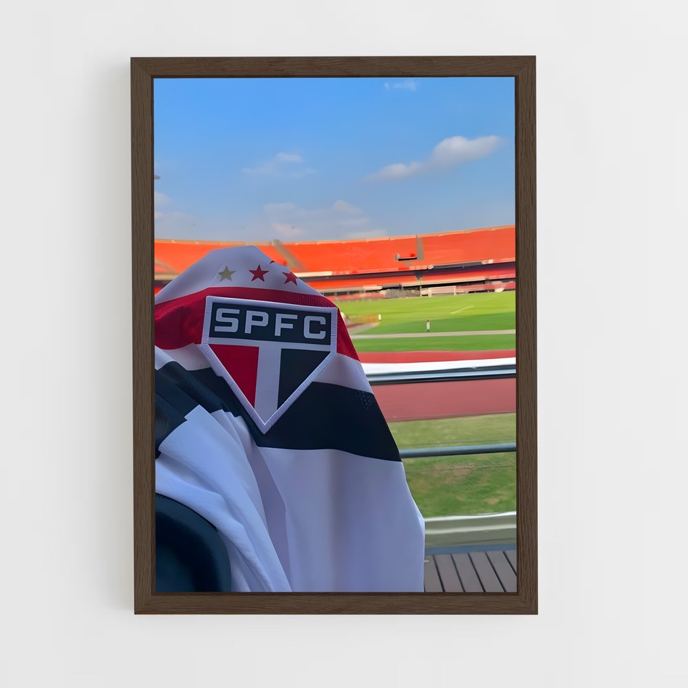 ap-sao paulo fc-8 cadre Bois foncé