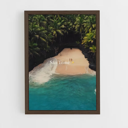 ap-sao tome and principe-2 cadre Bois foncé