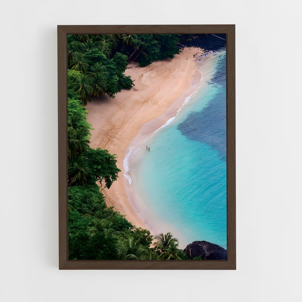 ap-sao tome and principe-3 cadre Bois foncé