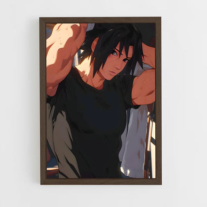 ap-sasuke uchiha-8 cadre Bois foncé