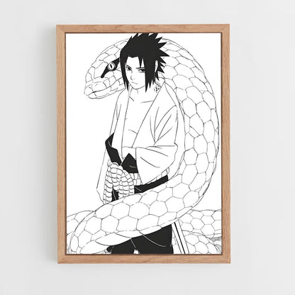 ap-sasuke uchiha-9 cadre Bois clair