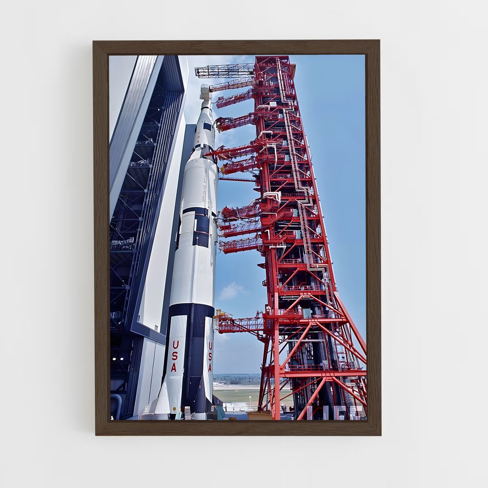 ap-saturn v-5 cadre Bois foncé