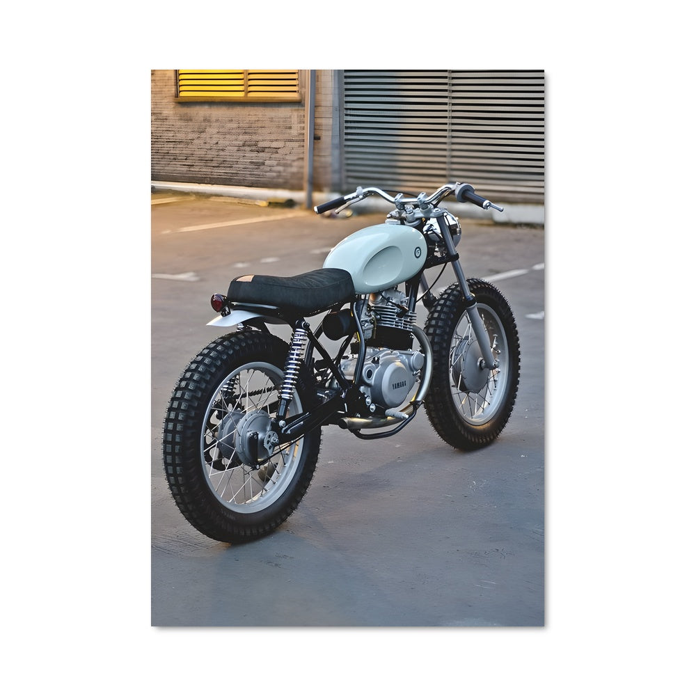 Poster Café Racer Blanc