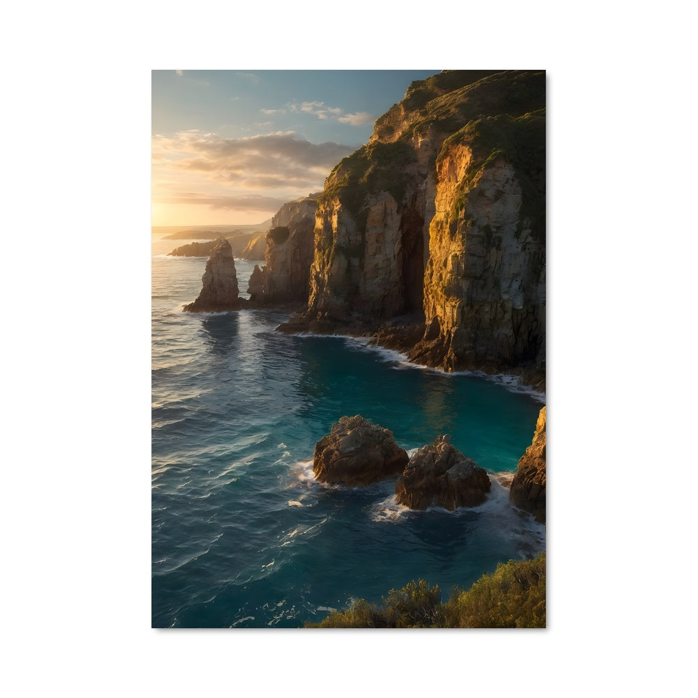 Poster Coucher de Lumière sur les Falaises