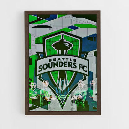 ap-seattle sounders fc-3 cadre Bois foncé