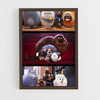 ap-secret life of pets-4 cadre Bois foncé