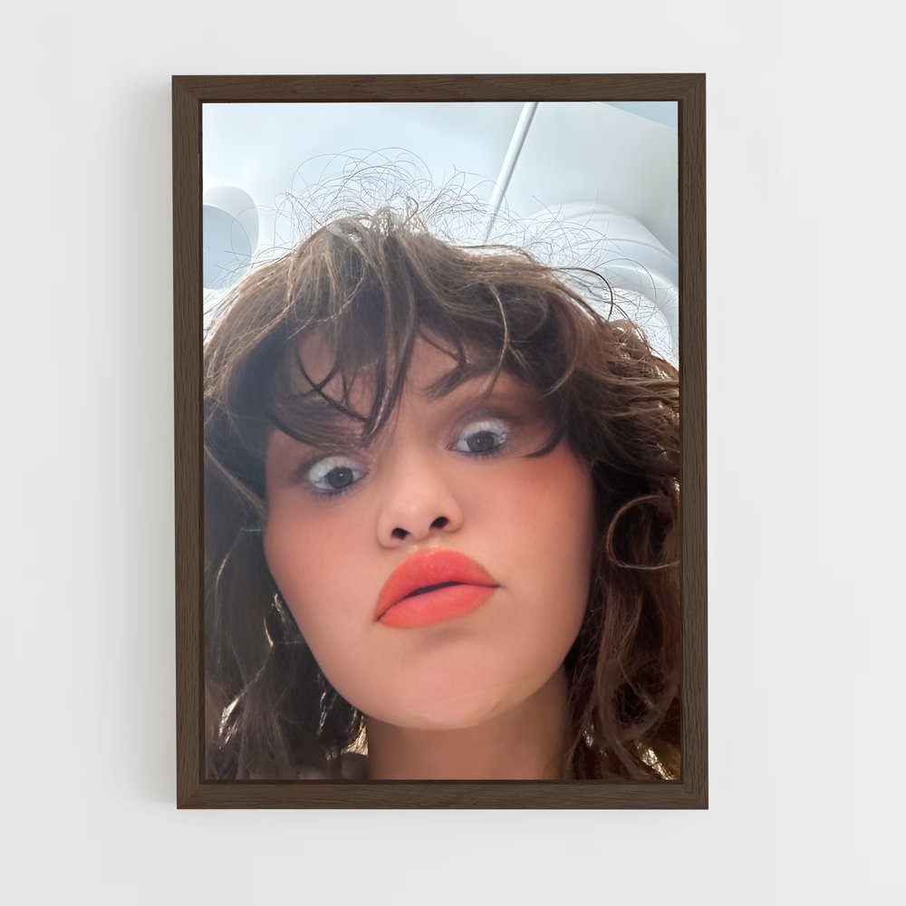 ap-selena gomez-8 cadre Bois foncé