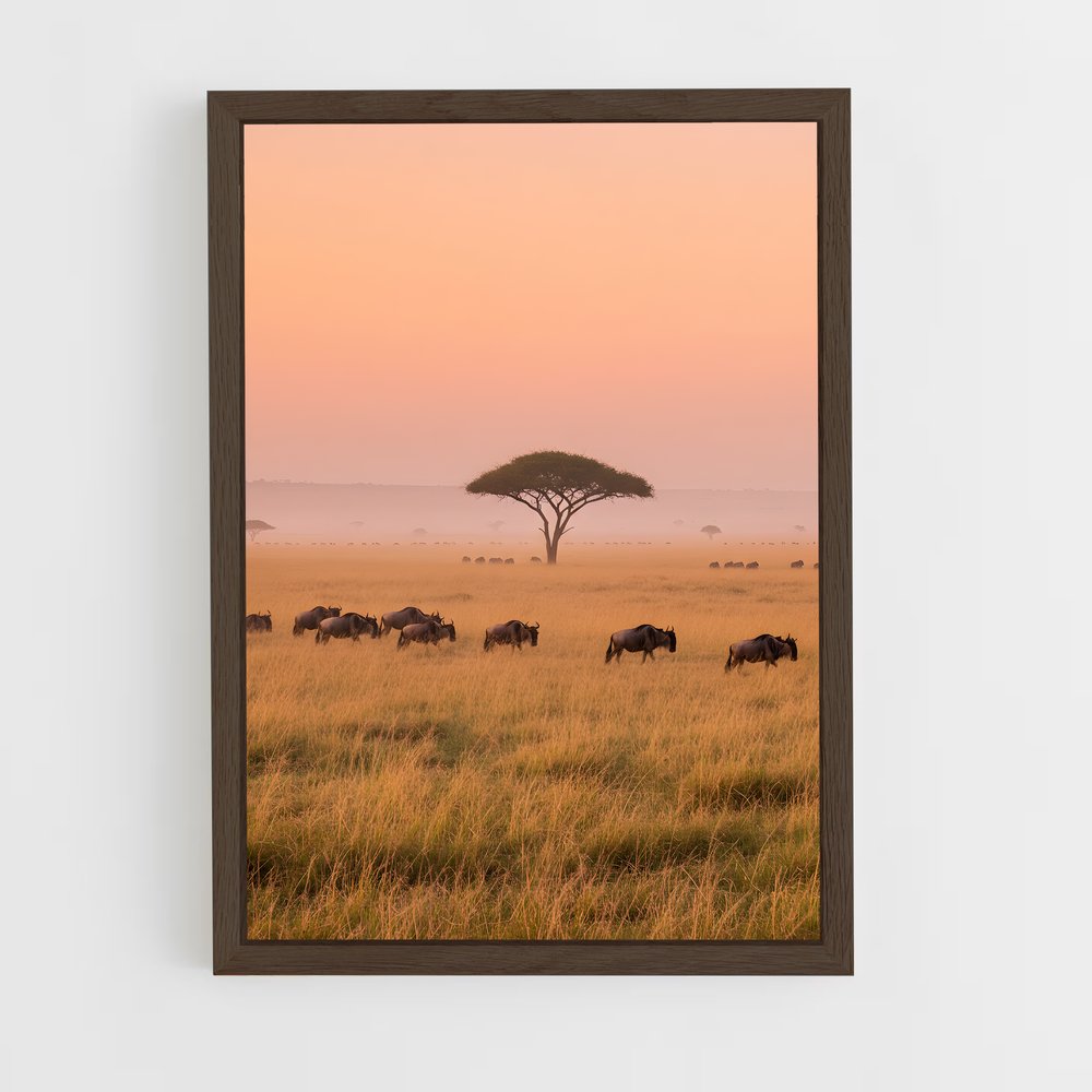 ap-serengeti plains-2 cadre Bois foncé