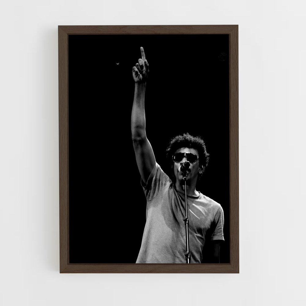 ap-seu jorge-5 cadre Bois foncé