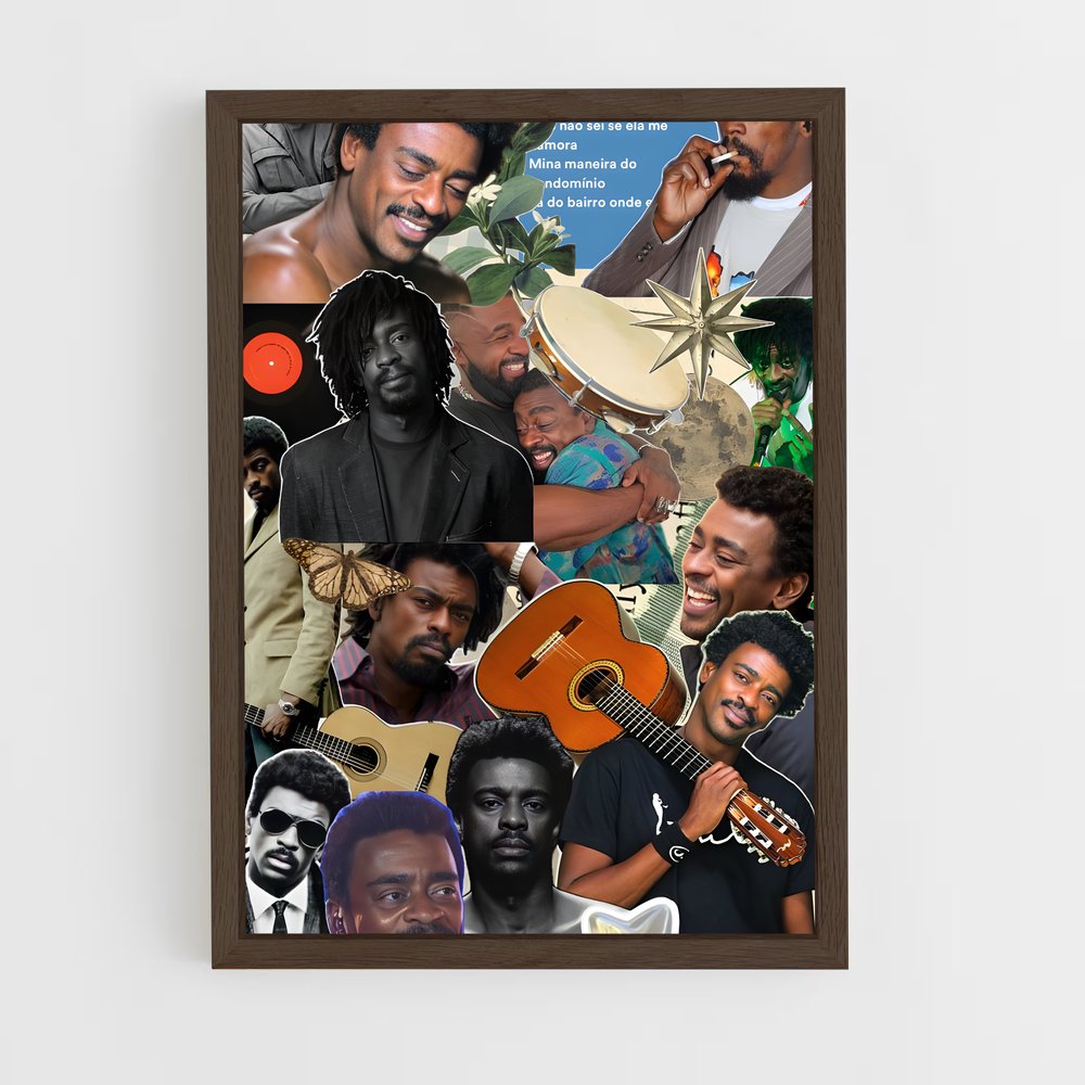 ap-seu jorge-6 cadre Bois foncé