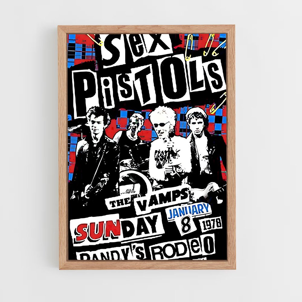 ap-sex pistols-2 cadre Bois clair