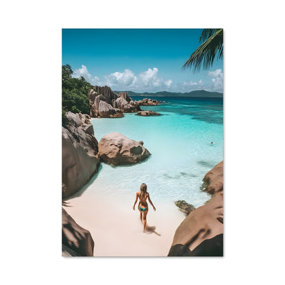 Poster Plage des Seychelles