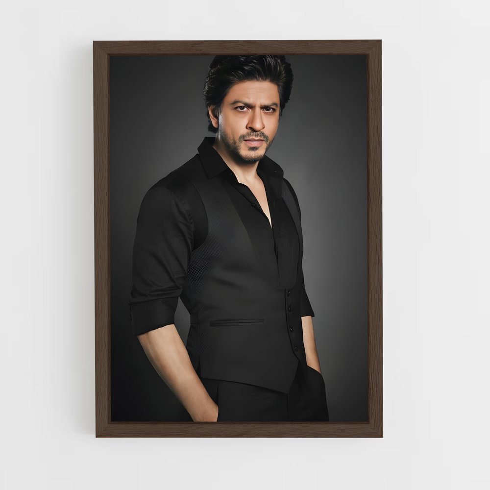 ap-shah rukh khan-3 cadre Bois foncé