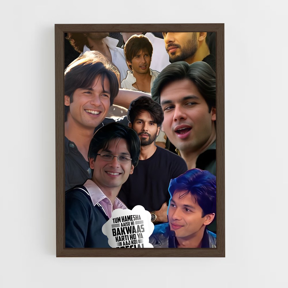 ap-shahid kapoor-5 cadre Bois foncé