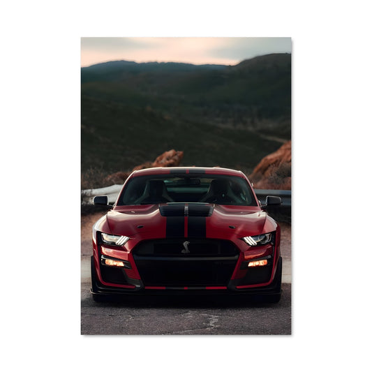 Poster Mustang Rouge