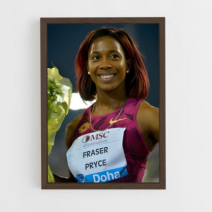 ap-shelly-ann fraser-pryce-7 cadre Bois foncé