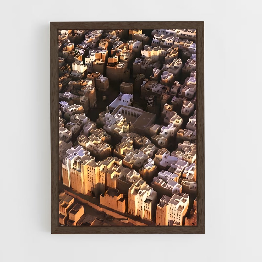 ap-shibam hadramout-1 cadre Bois foncé