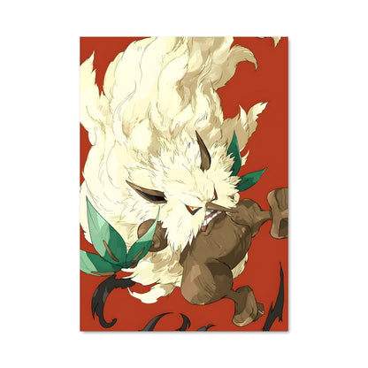 Poster Chat des Feuilles