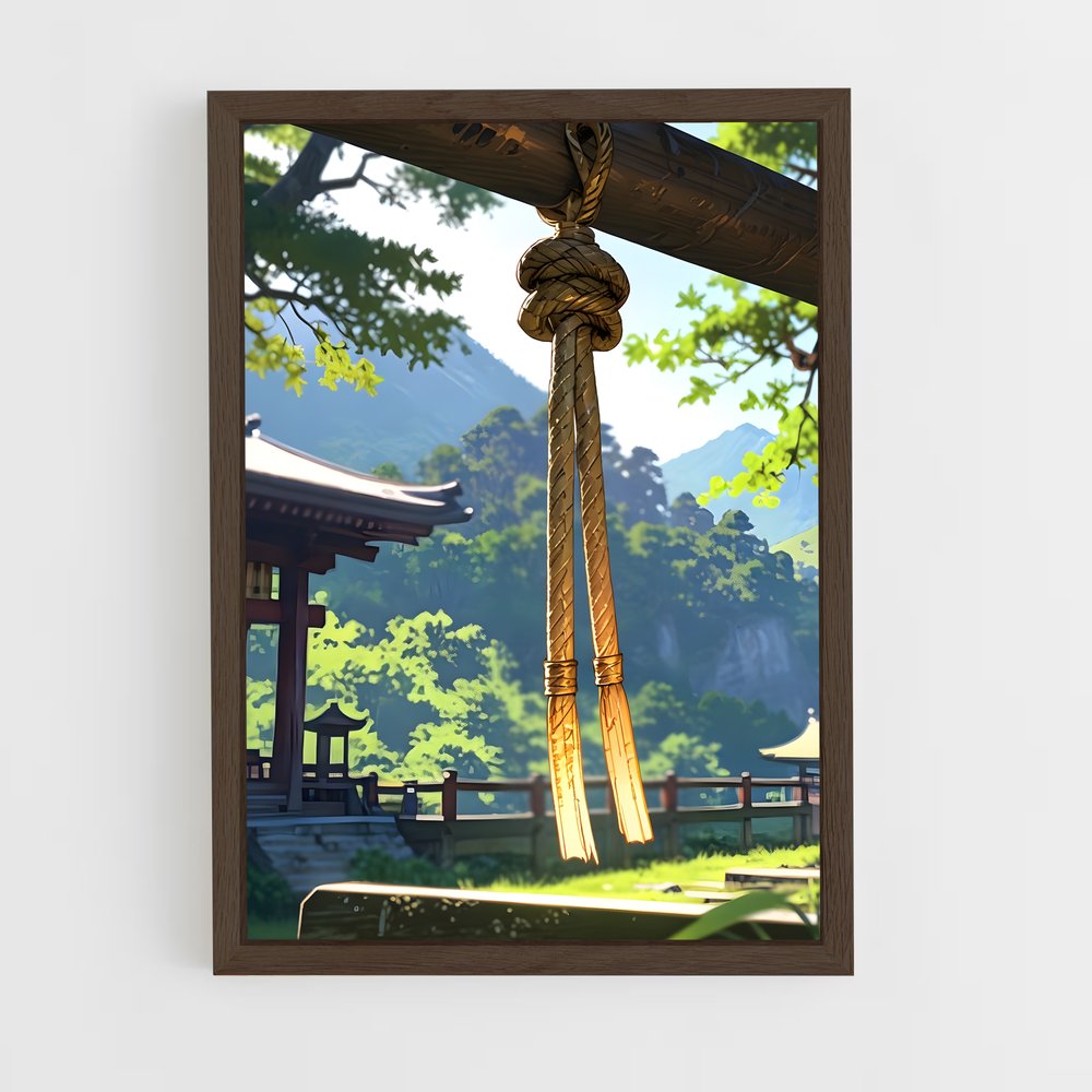 ap-shimenawa rope-3 cadre Bois foncé