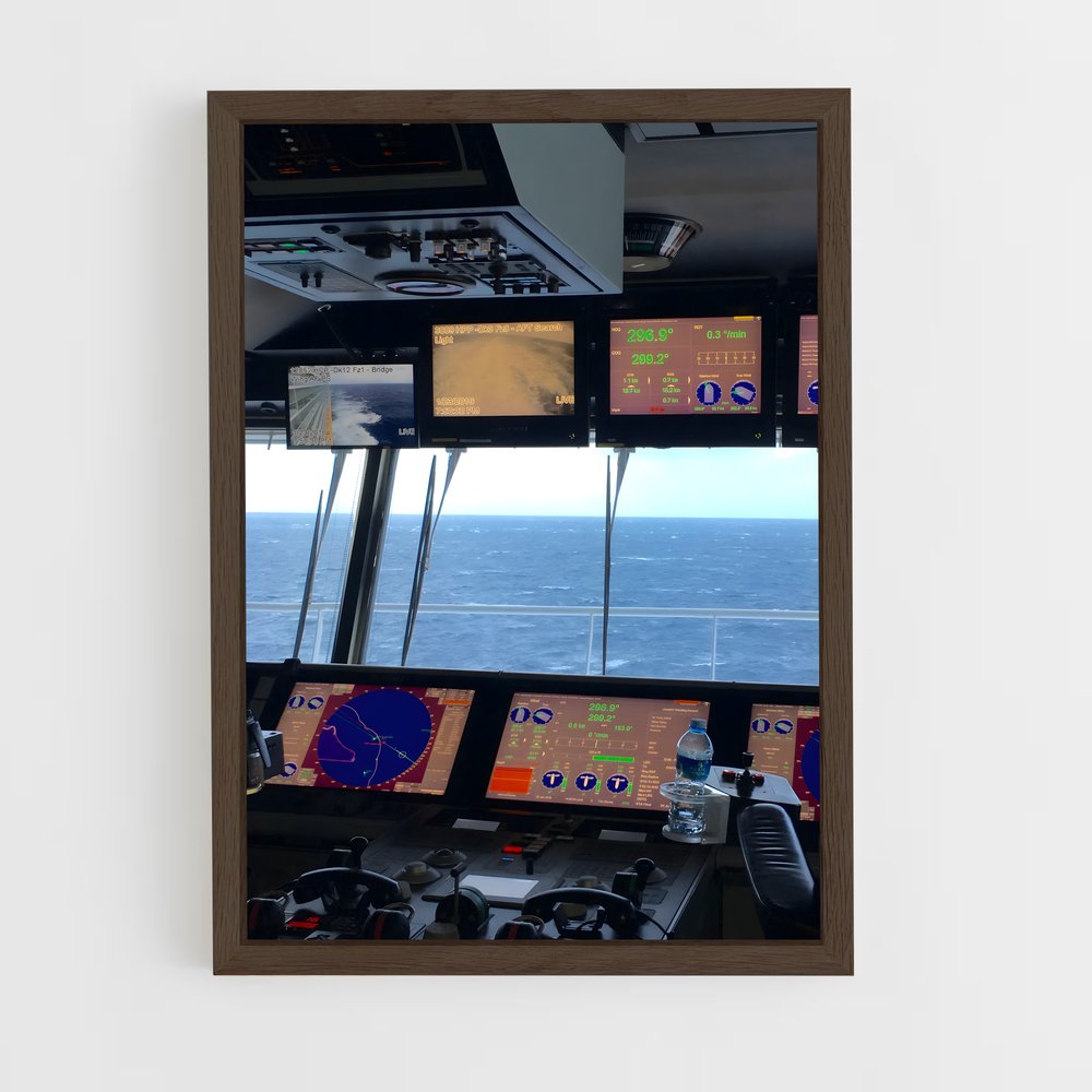 ap-ship captain-3 cadre Bois foncé
