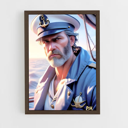 ap-ship captain-8 cadre Bois foncé