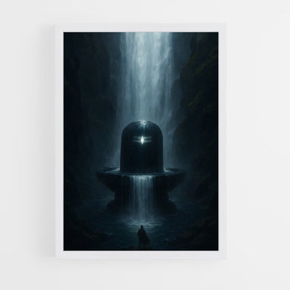 ap-shiva lingam-2 cadre Blanc