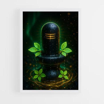 ap-shiva lingam-3 cadre Blanc