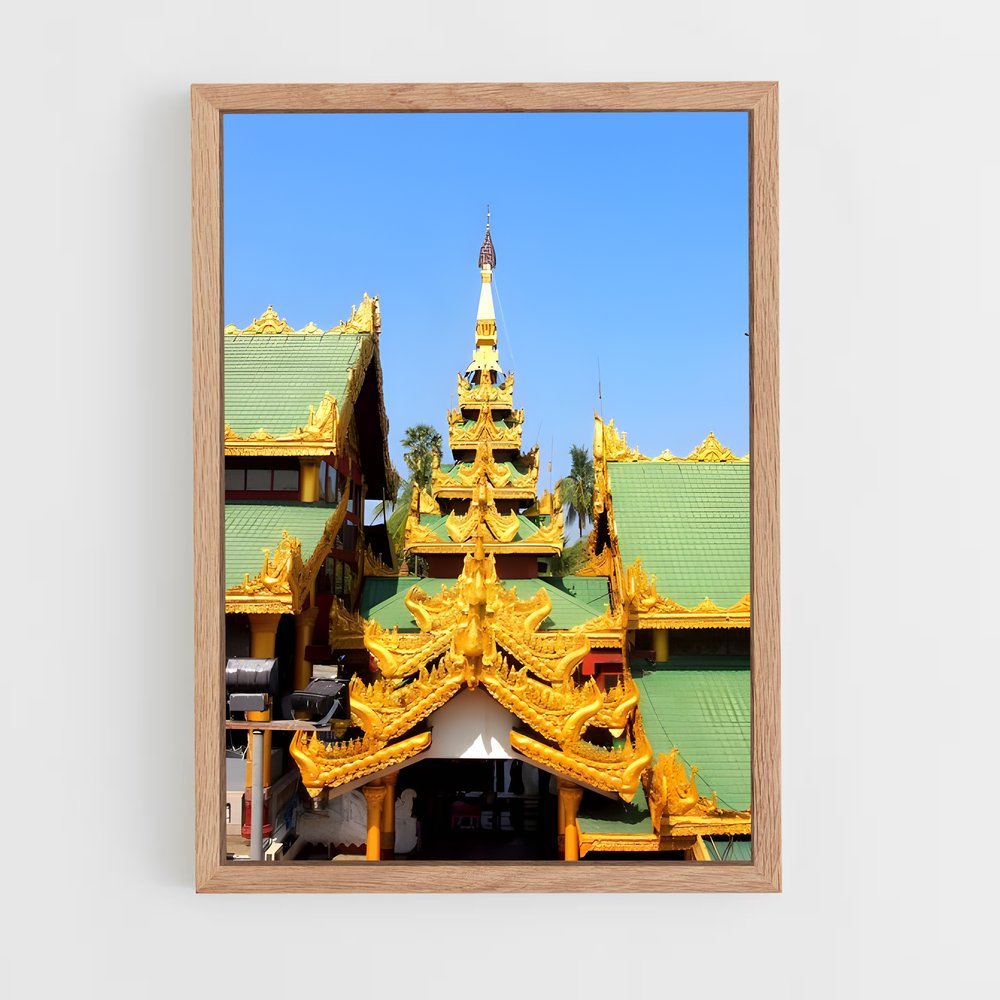 ap-shwedagon pagoda-1 cadre Bois clair