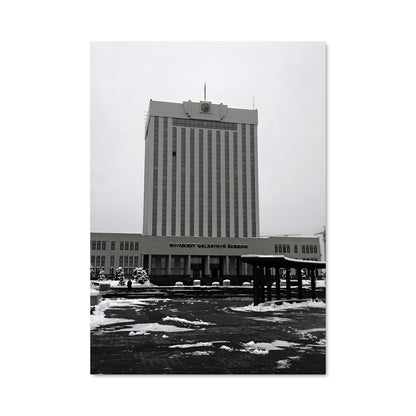 Poster Hôtel Noir et Blanc