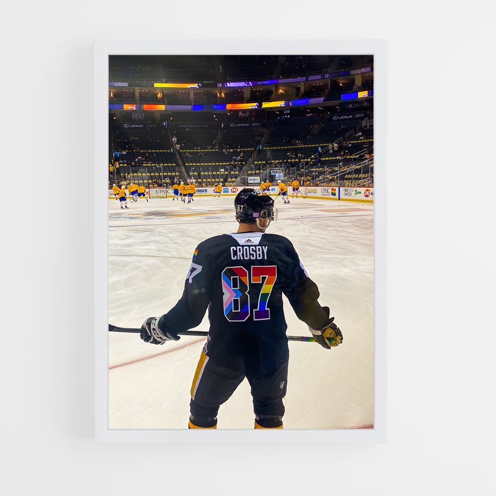 ap-sidney crosby-8 cadre Blanc