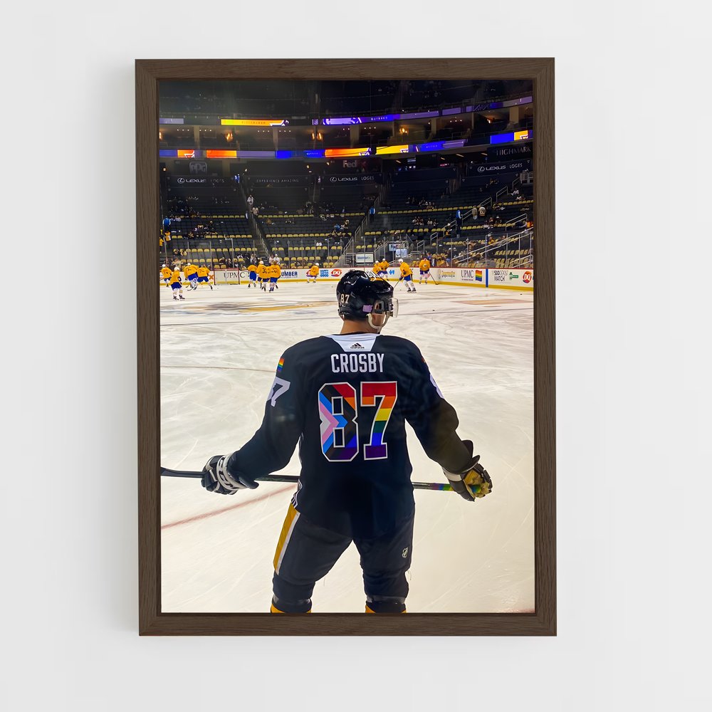 ap-sidney crosby-8 cadre Bois foncé