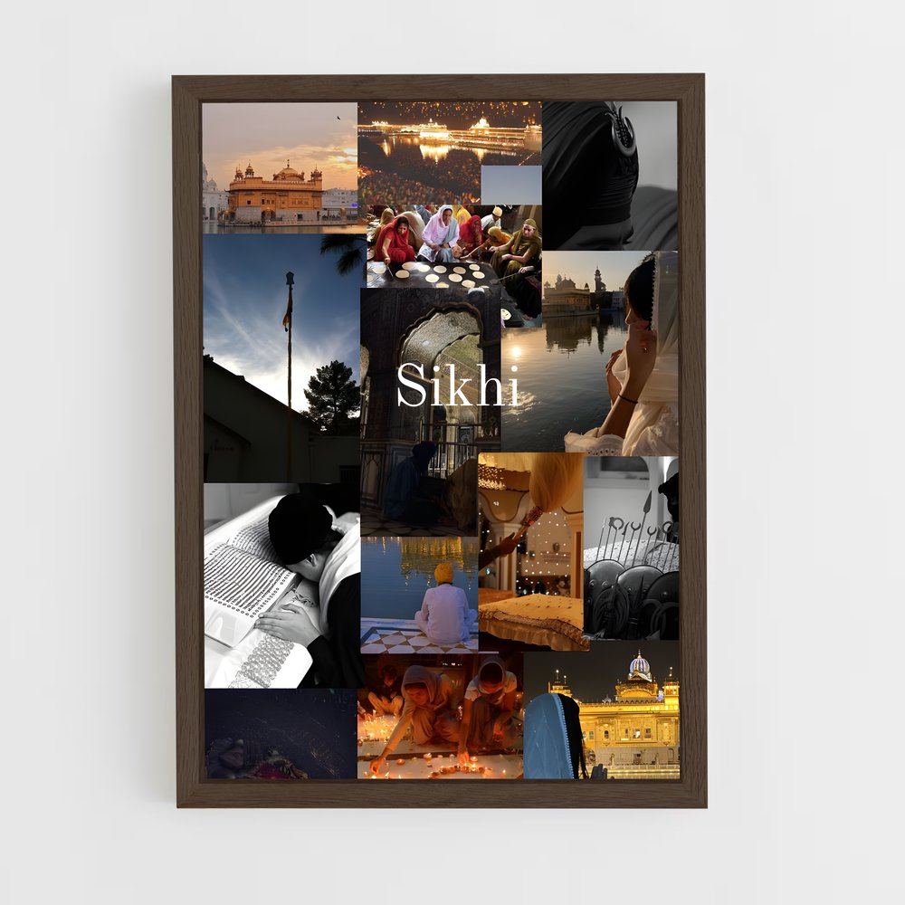ap-sikhism-5 cadre Bois foncé